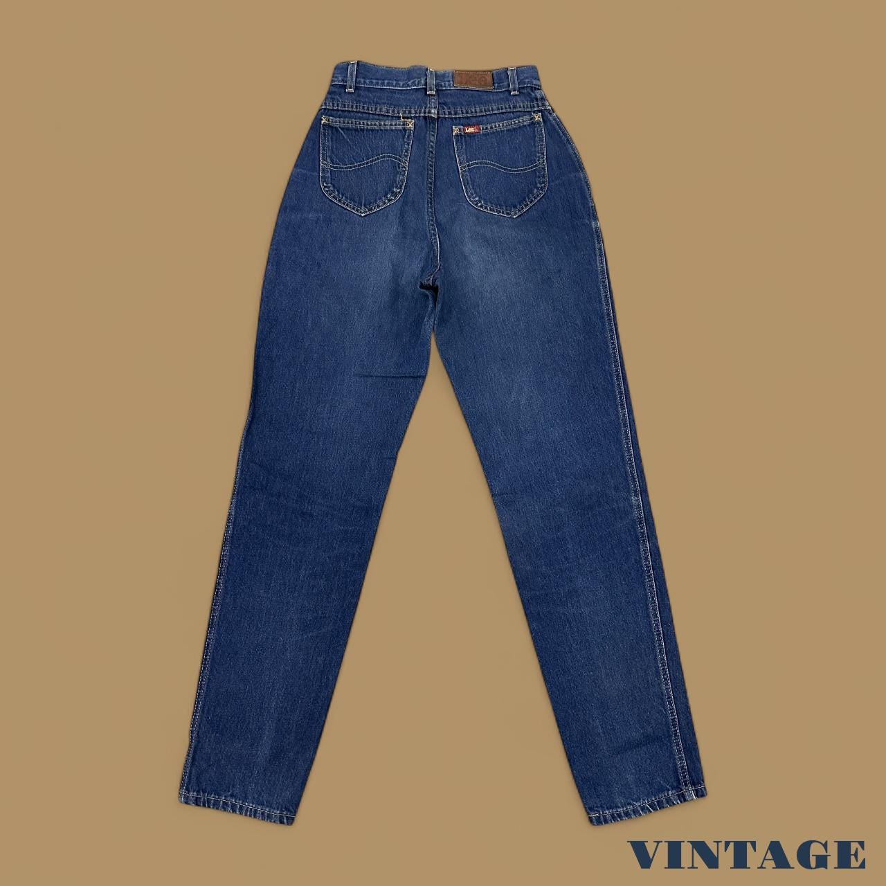 Vintage 80s Lee USA Made Tapered Leg Mom Jeans Dark Blue W26 L30