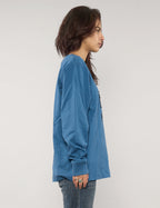 ST Aladdin Sane Long Sleeve Logo Tee in Blue