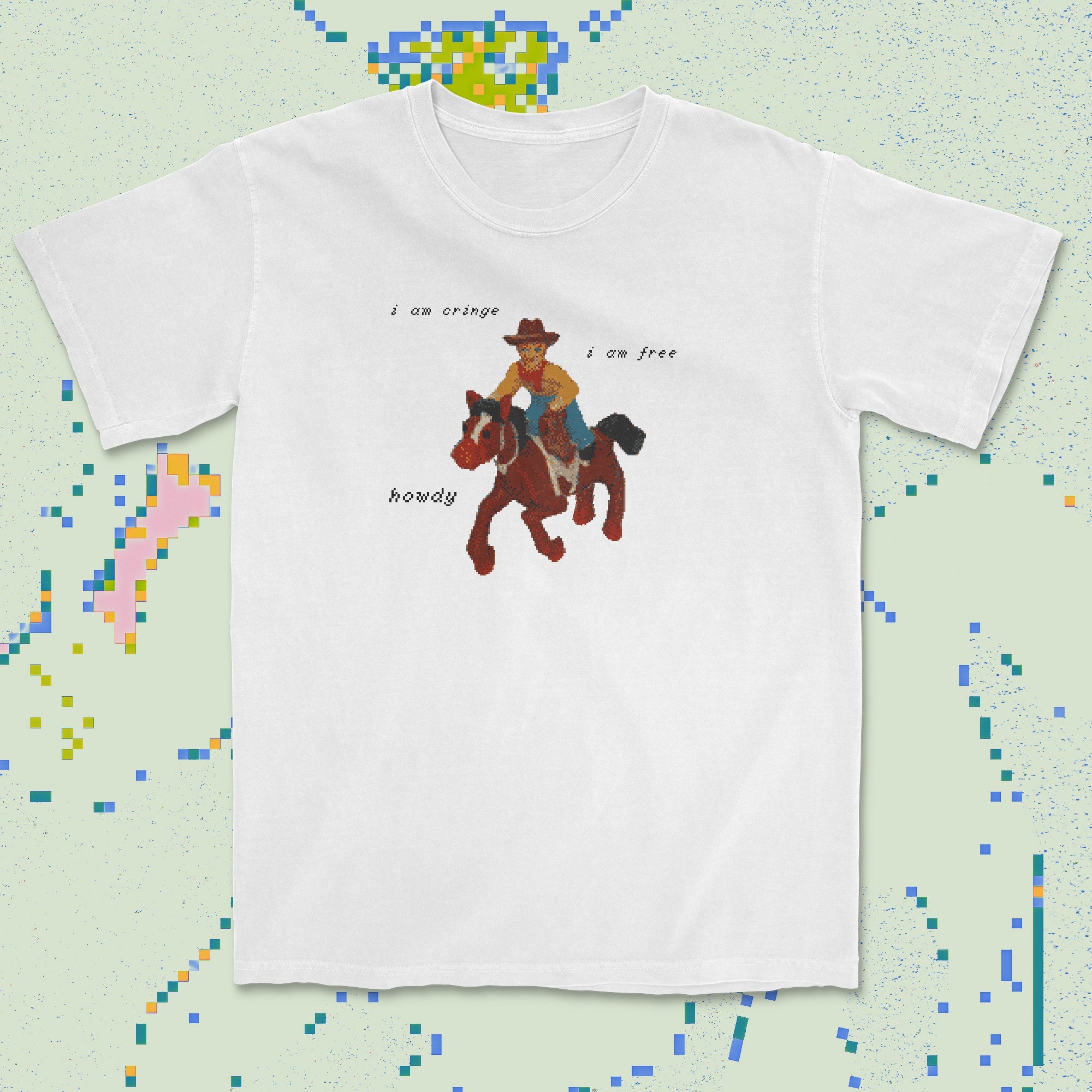 i am cringe / i am free - t-shirt White