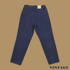 Vintage 90s Lee Elastic Baggy Tapered Leg Mom Jeans Navy W31 L28