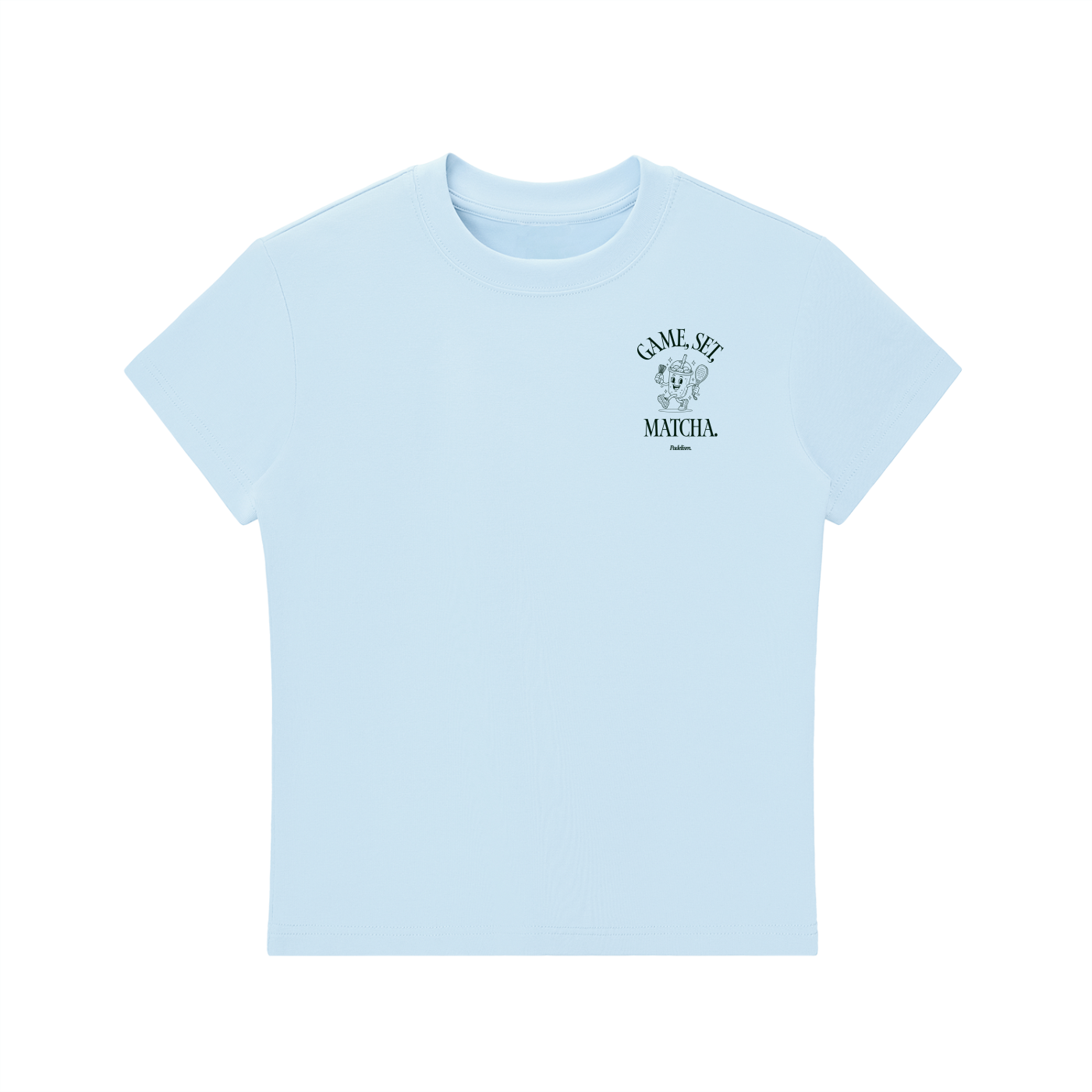 Game, Set, Matcha Crewneck T-Shirt Blue