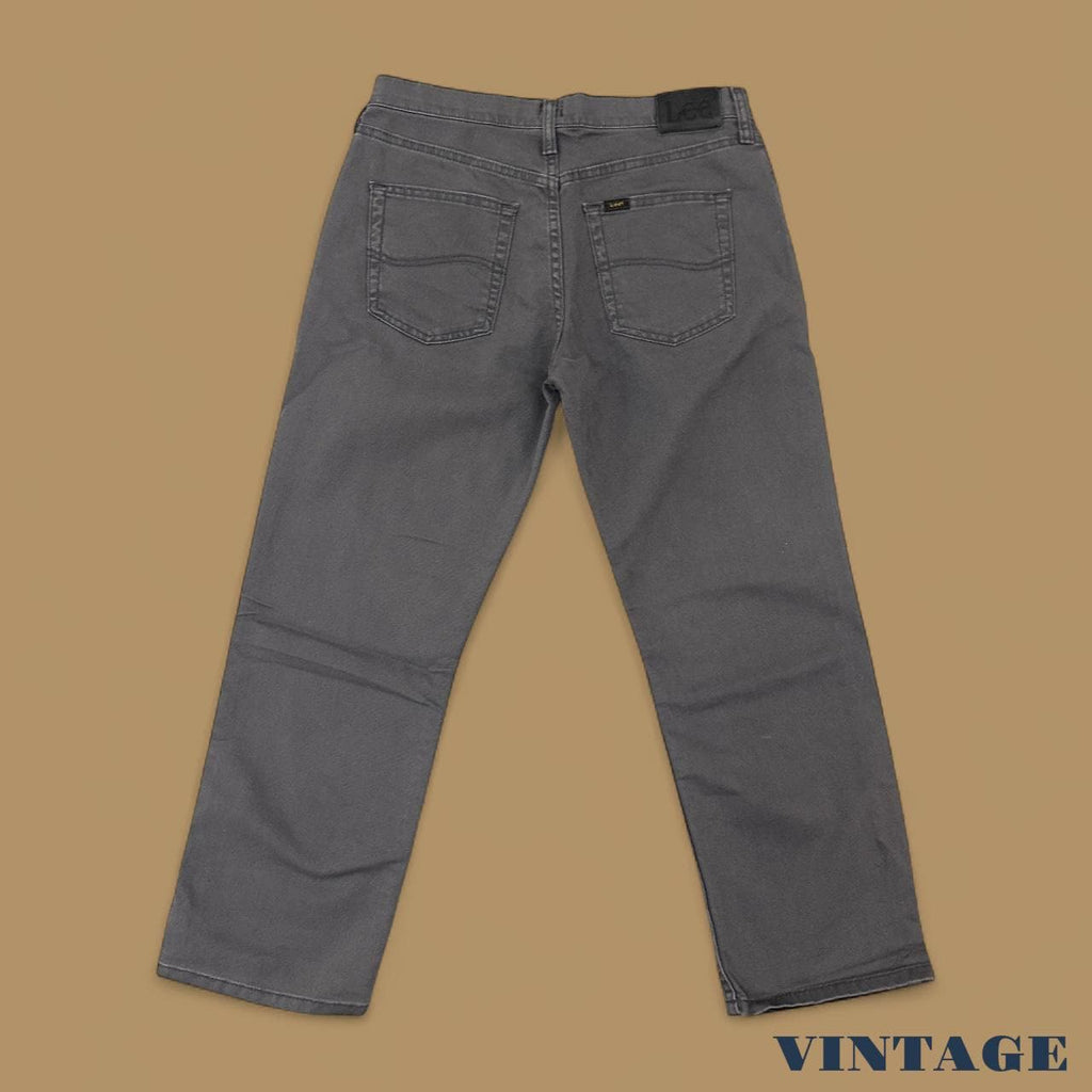 Vintage Lee Straight Leg Boyfriend Jeans Charcoal Grey W31 L28