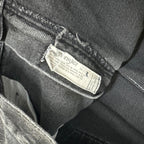 Vintage Wrangler USA Made Raw Hem Straight Leg Ankle Jeans Charcoal Black W35 L29