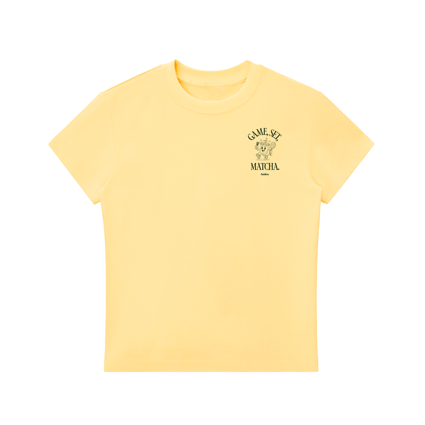 Game, Set, Matcha Crewneck T-Shirt Yellow