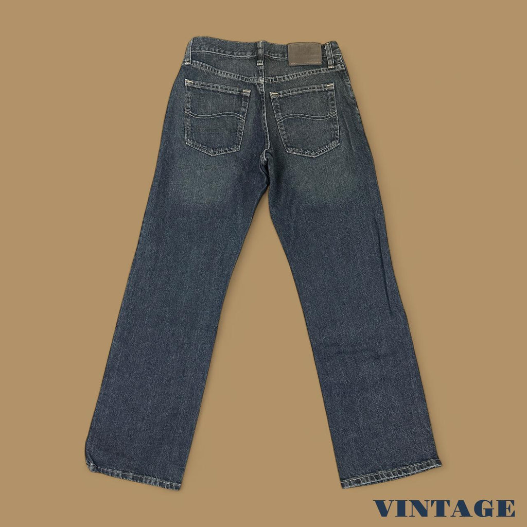 Vintage Lee Straight Leg Boyfriend Jeans Dark Blue W28 L30