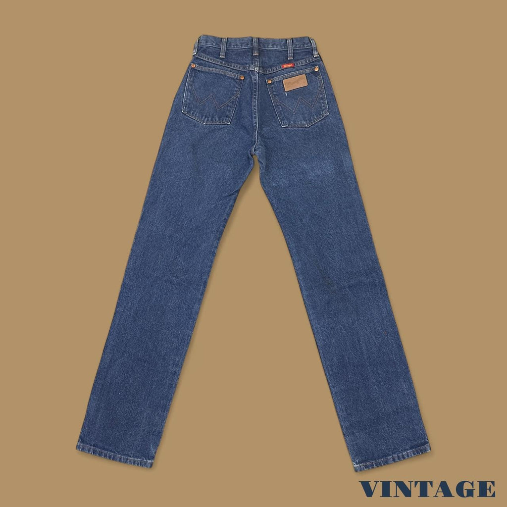 Vintage Wrangler USA Made Straight Leg Boyfriend/Mom Jeans Dark Blue W26 L34
