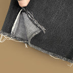 Vintage Wrangler Raw Hem Mom/Boyfriend Jeans Charcoal Black W27 L27