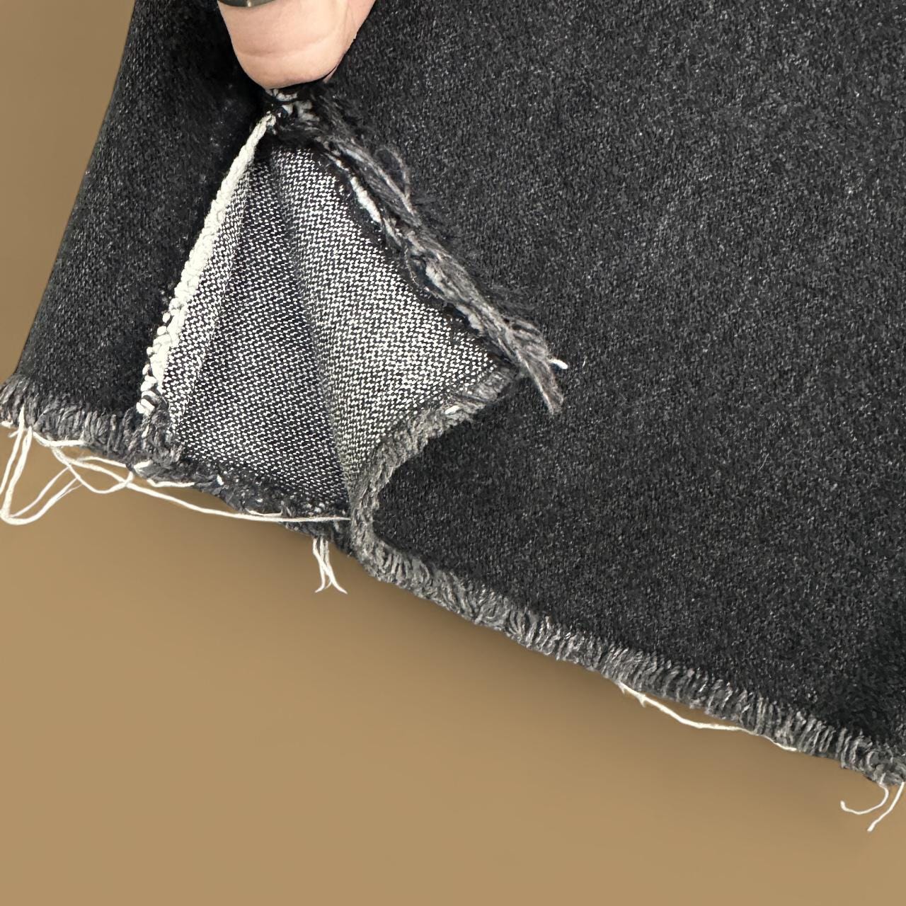 Vintage Wrangler Raw Hem Mom/Boyfriend Jeans Charcoal Black W27 L27