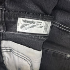 Vintage Wrangler Raw Hem Ankle Jeans Charcoal Black W34 L33