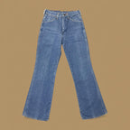 Vintage 70s Wrangler Classic Bootcut Jeans Mid Blue W27 L31