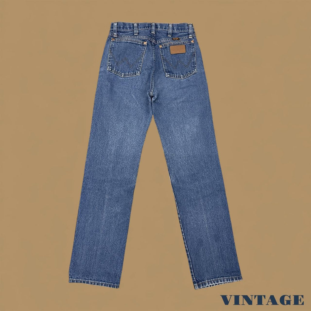 Vintage Wrangler Straight Leg Boyfriend/Mom Jeans Mid Blue W28 L34