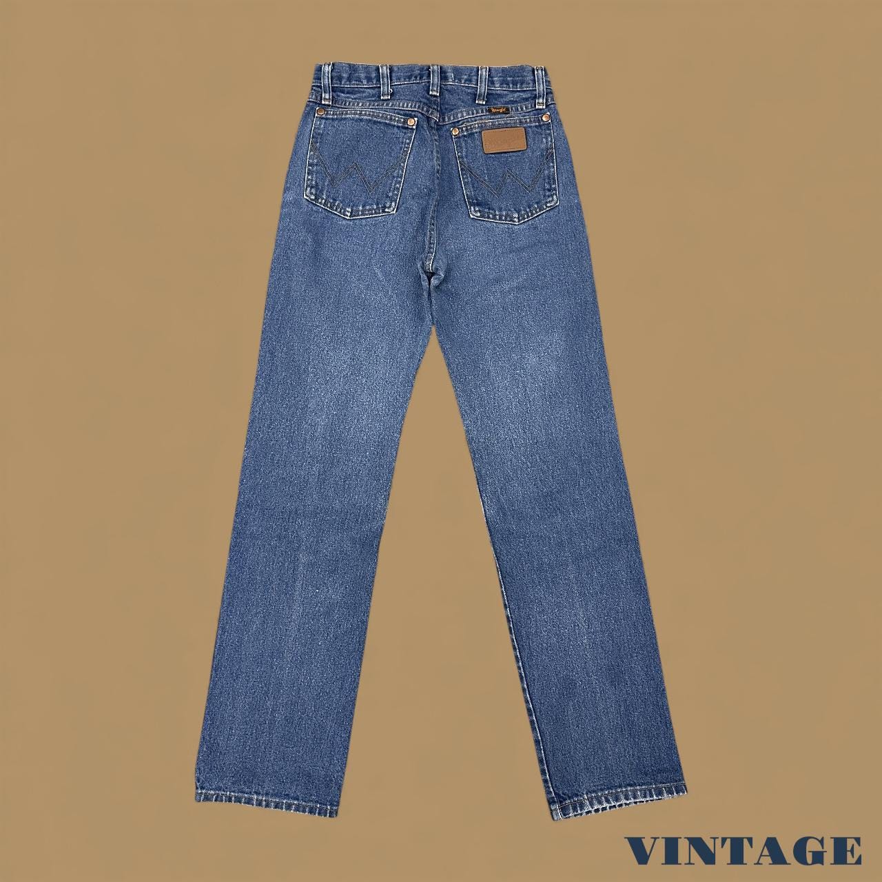 Vintage Wrangler Straight Leg Boyfriend/Mom Jeans Mid Blue W28 L34
