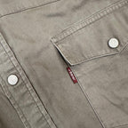 Vintage John Baner Plain Denim Shirt Charcoal XXL