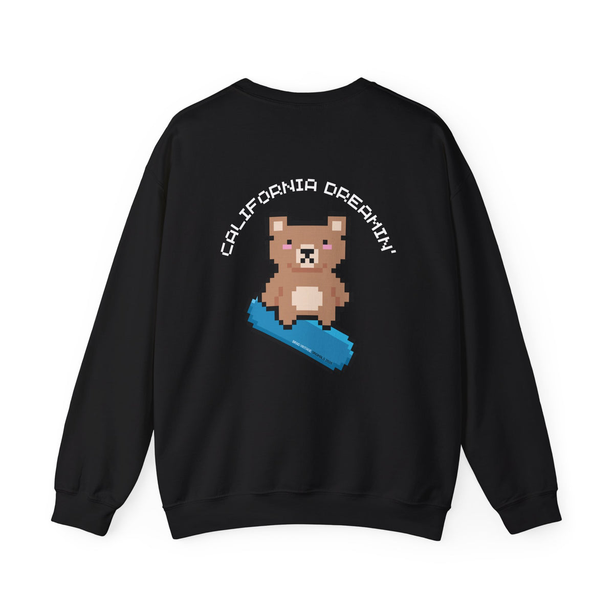 Brag Vintage Originals Surf Bear California Sweatshirt Black