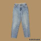 Vintage 90&#39;s Lee Tapered Leg Mom Jeans Light Blue W29 L30
