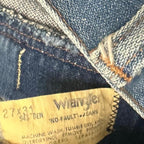 Vintage 70s Wrangler Classic Bootcut Jeans Mid Blue W27 L31