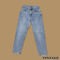 Vintage 90s Lee Tapered Leg Mom Jeans Mid Blue W27 L30