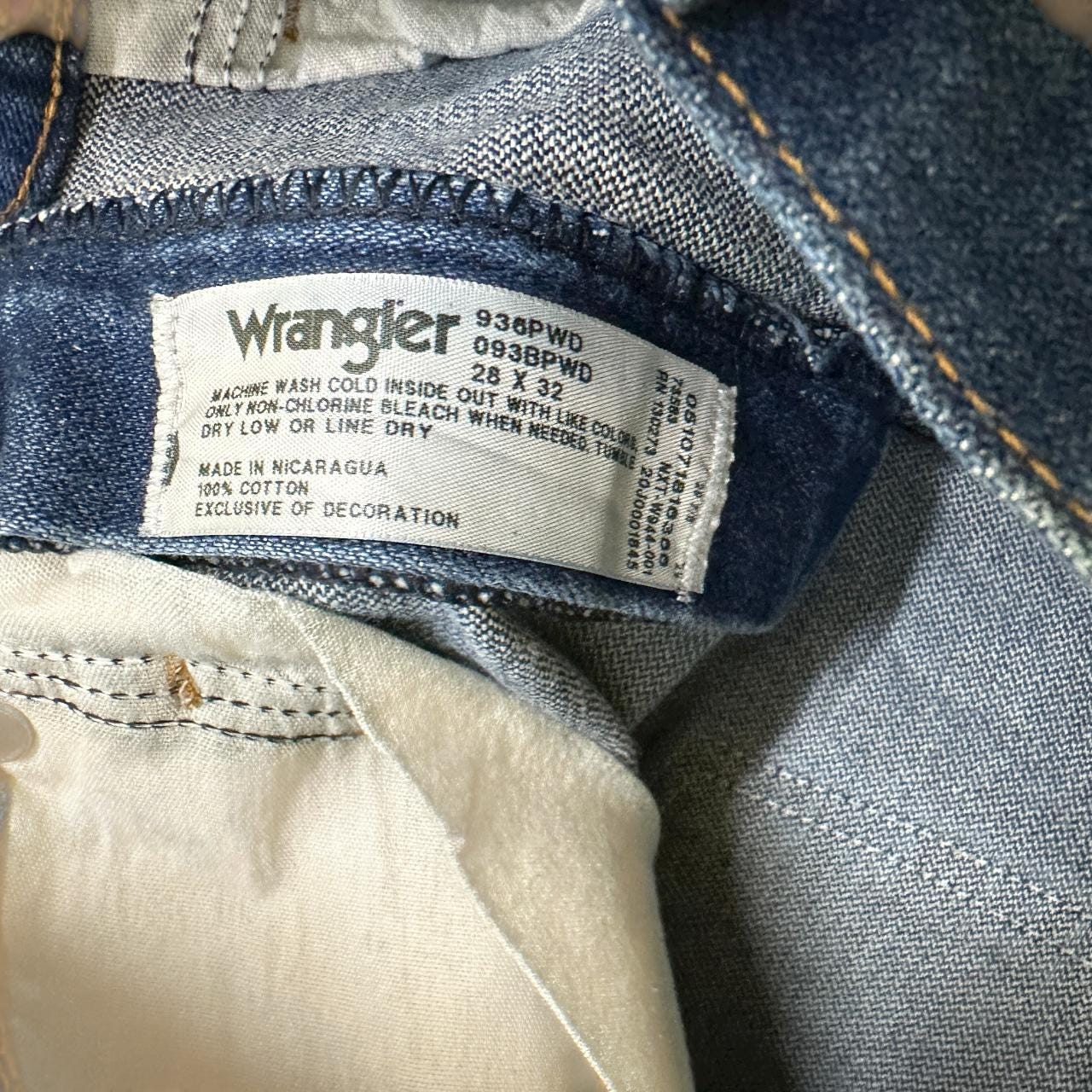 Vintage Wrangler Straight Leg Boyfriend Jeans Dark Blue W28 L32