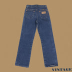 Vintage Wrangler Straight Leg Boyfriend Jeans Dark Blue W24 L26