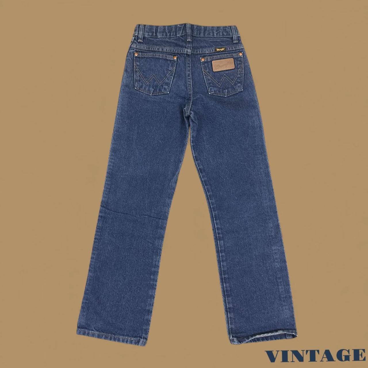 Vintage Wrangler Straight Leg Boyfriend Jeans Dark Blue W24 L26