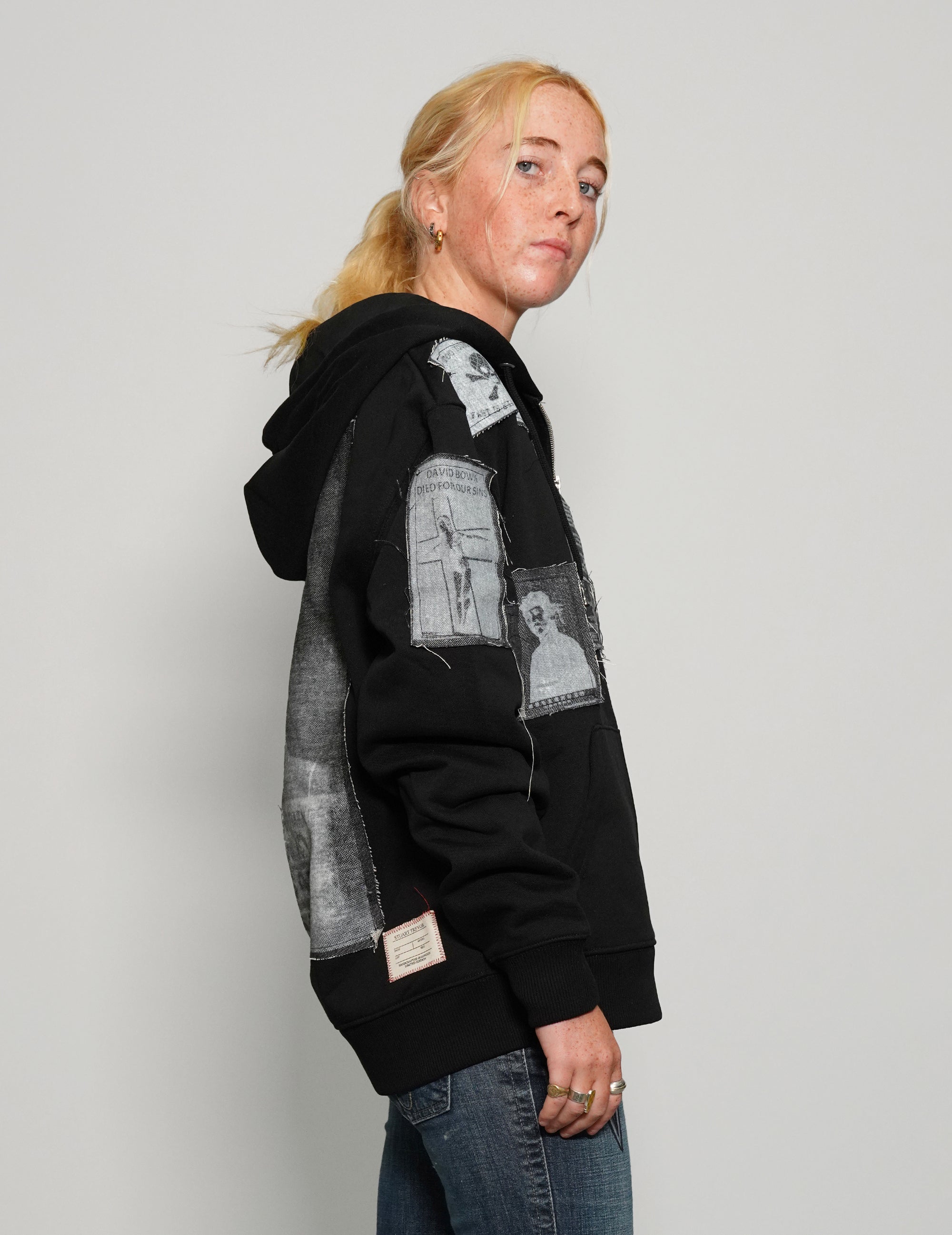 ST Multipatch Zip Hoodie in Black