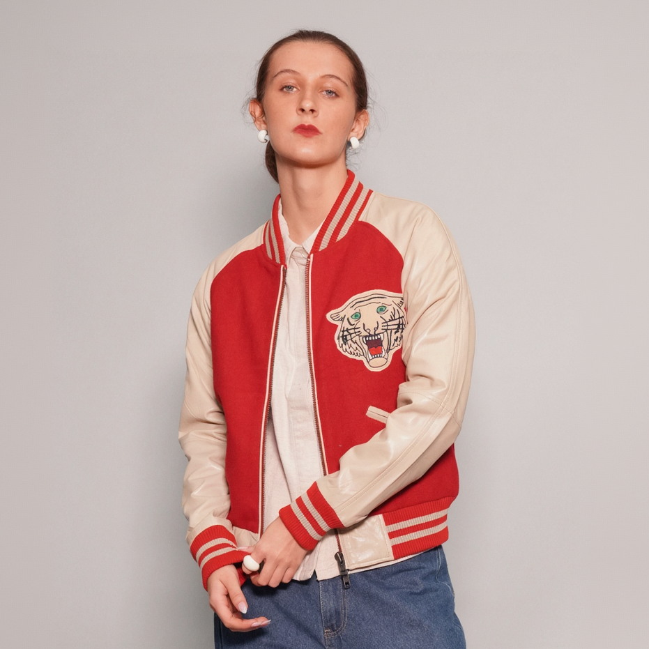 IMMORTAL Varsity Bomber Jacket Red