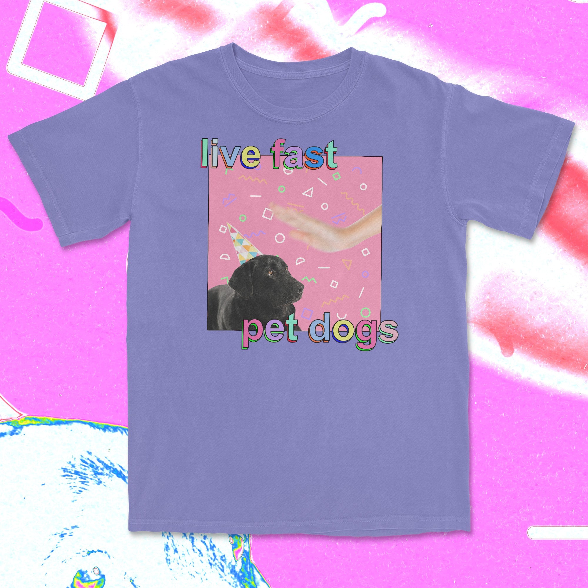 live fast pet dogs - t-shirt Violet
