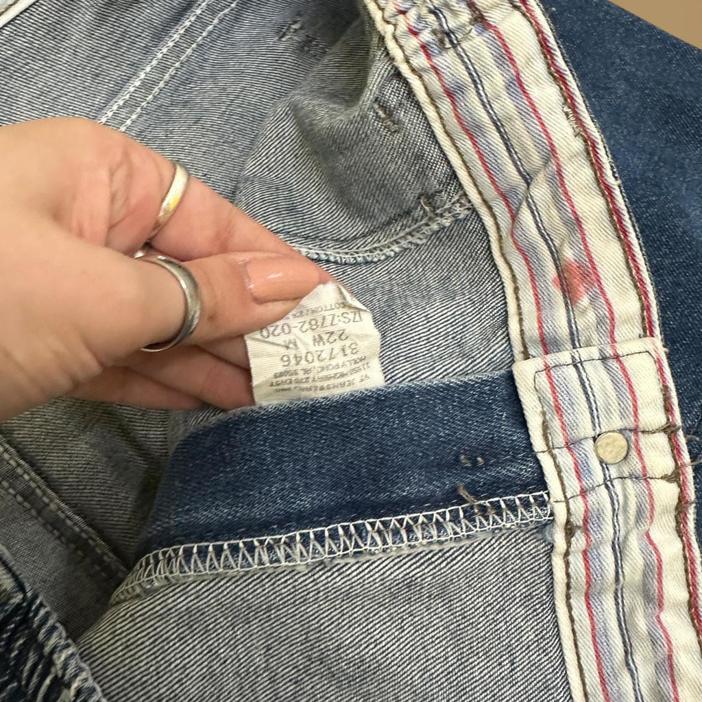 Vintage Lee Elastic Waist Capri Jeans Dark Blue W38 L20