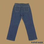 Vintage Lee Straight Leg Relaxed Jeans Dark Blue W34 L29