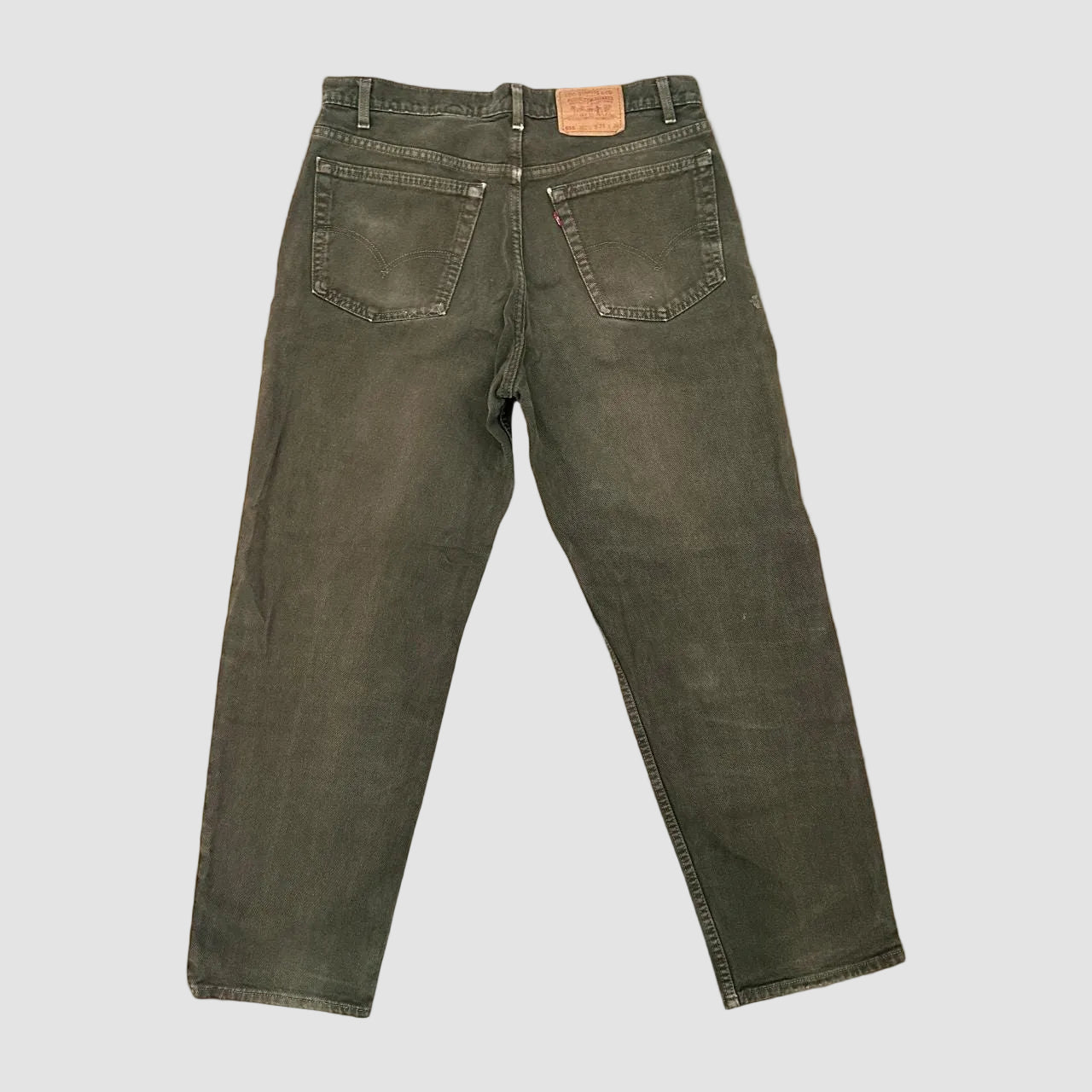 Vintage Levi's 555 USA Made Relaxed Fit Jeans Khaki Green W36 L30