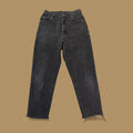 Vintage Lee Baggy Tapered Raw Hem Jeans Charcoal Black W29 L28