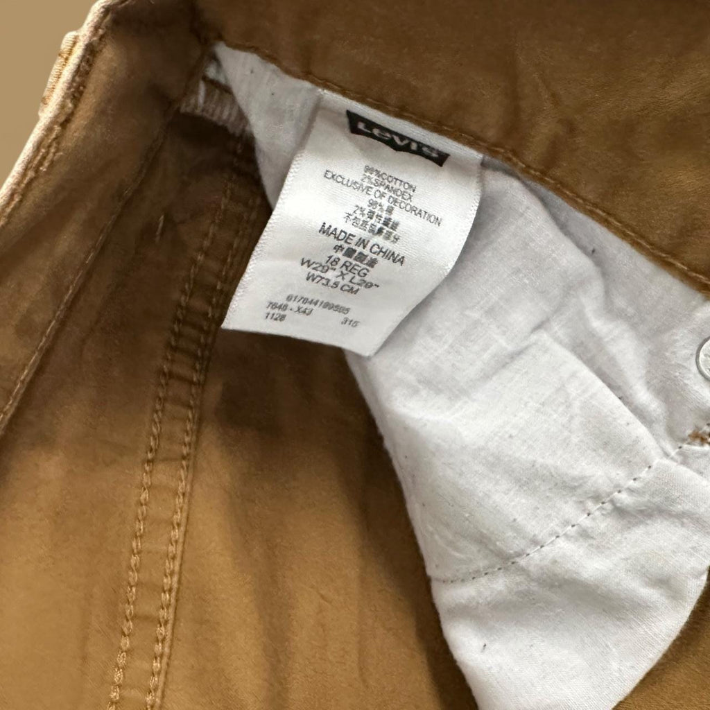 Vintage Levi's 511 Slim Straight Leg Jeans Beige W29 L29