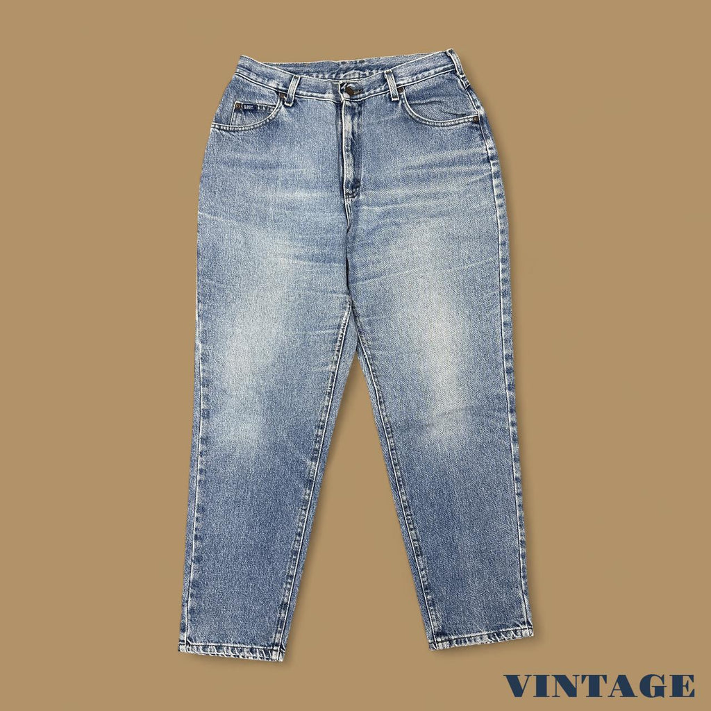 Vintage 90&#39;s Lee Tapered Leg Mom Jeans Light Blue W31 L29