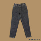 Vintage 90&#39;s Lee Tapered Leg Mom Jeans Charcoal Grey W29 L30