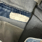 Vintage Wrangler USA Made Raw Hem Straight Leg Ankle Jeans Mid Blue W30 L28