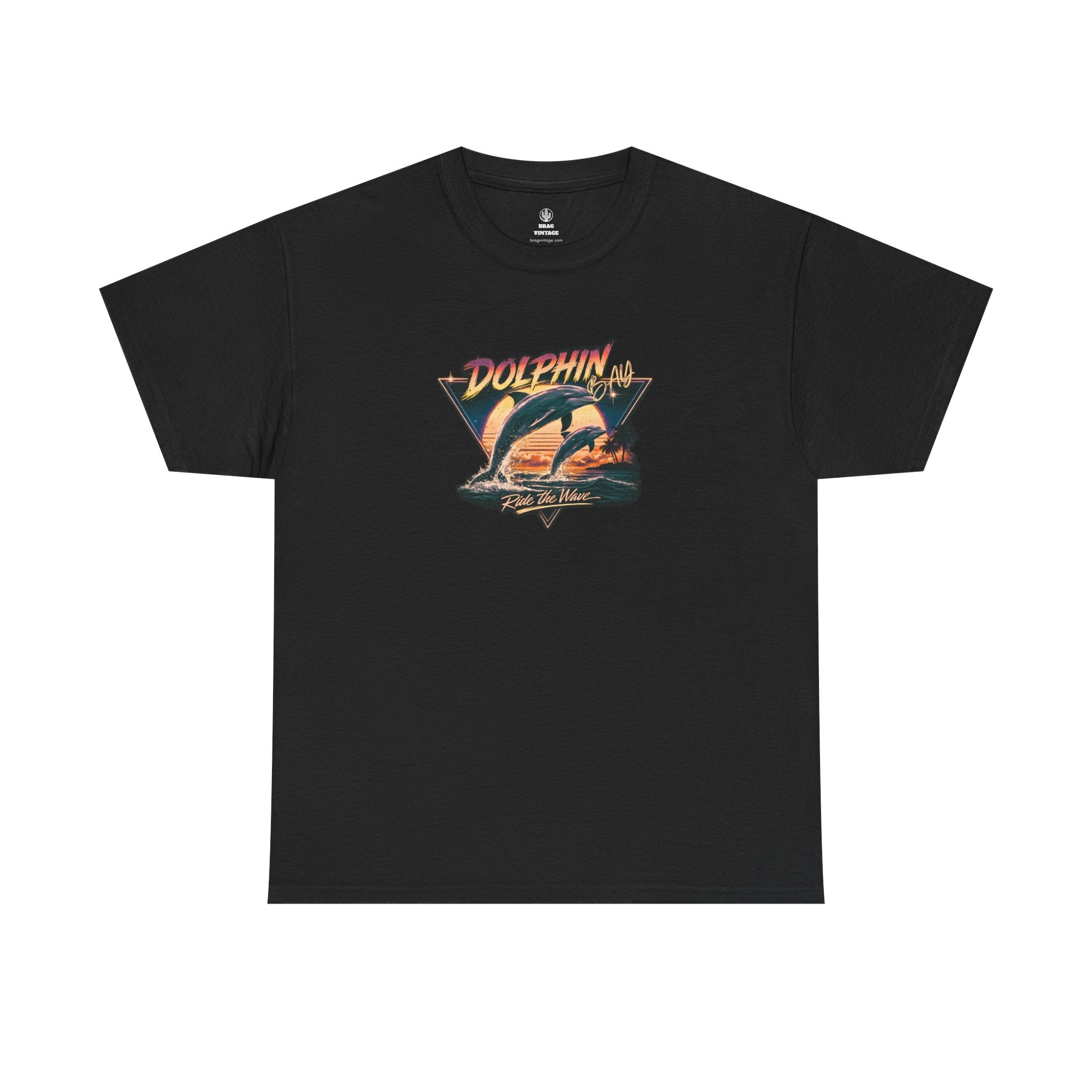 Brag Vintage Dolphin Bay T-Shirt Black