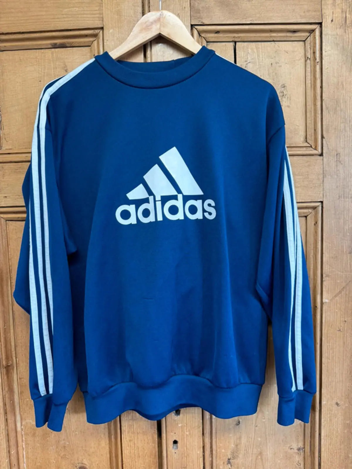 Vintage 90s Adidas Spell Out Jumper Sweater Sweatshirt Top Mens Large