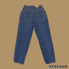 Vintage 80s Lee Tapered Leg Mom Jeans Dark Blue W26 L27
