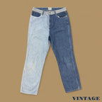 Vintage Special Edition Peter Max X Wrangler Straight Leg Two Tone Boyfriend Jeans Blue W30 L26