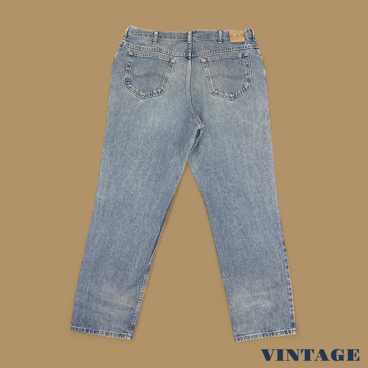 Vintage Lee Straight Leg Custom Juan Jeans Light Blue W40 L32