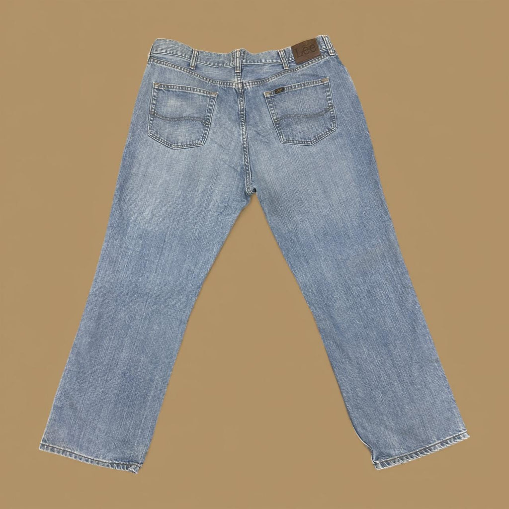 Vintage Lee Distressed Relaxed Fit Jeans Mid Blue W40 L30