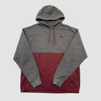 Vintage Champion Two-Tone Hoodie Grey/Burgundy XL