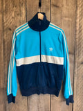 Vintage 80s Adidas Tracksuit Top Opti Zip Made In Hong Kong Medium
