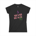 Brag Vintage Miami Beach Fitted T-Shirt Black Black