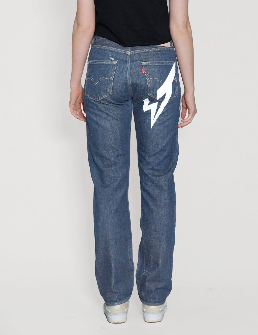 'Love Will Tear Us Apart' Jeans in Blue