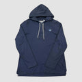 Vintage L.L.Bean Button Neck Hoodie Navy Blue Large
