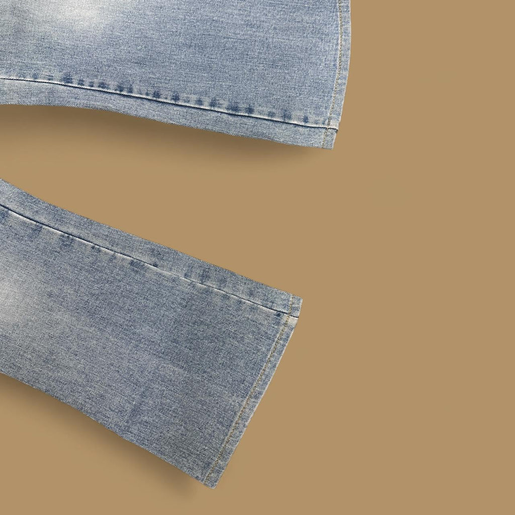 Vintage Y2k Airport Bootcut Jeans Light Blue W25 L26