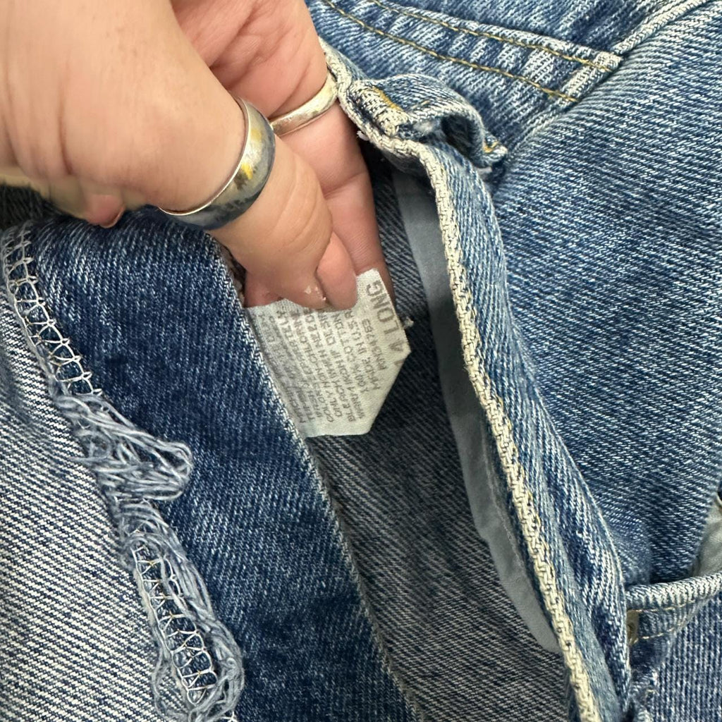 Vintage 90&#39;s Lee Tapered Leg Mom Jeans Mid Blue W29 L34