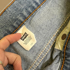 Vintage Y2k Levi's Raw Hem Bootcut Jeans Mid Blue W32 L27