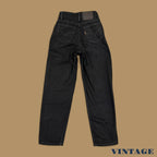 Vintage Levi's Relaxed Tapered Leg Petite Mom Jeans Overdyed Black W22 L24
